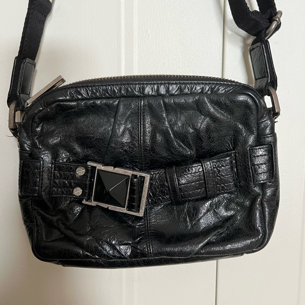 LAMB Gwen Stefani black leather crossbody